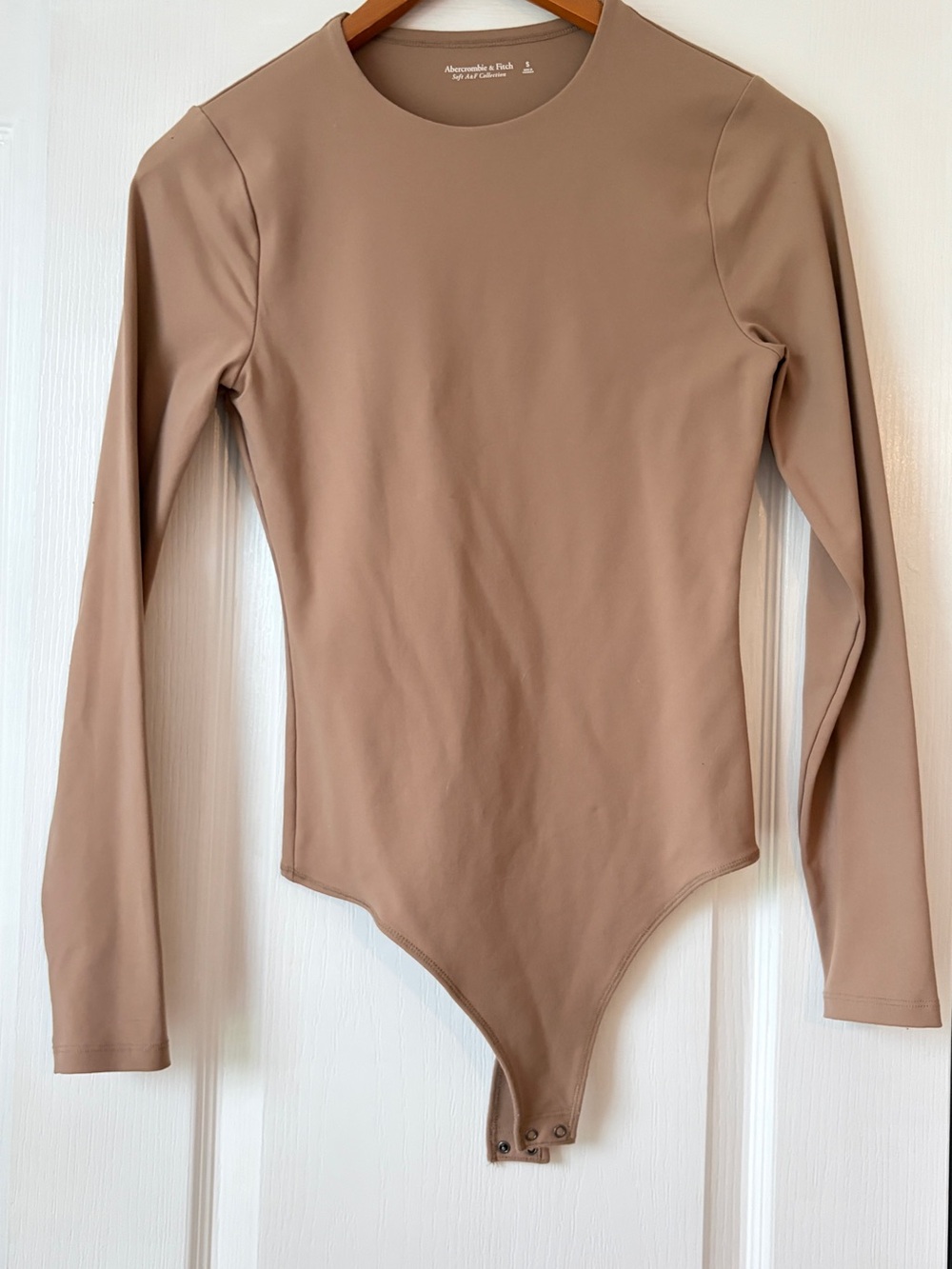 Long Sleeve Kids One-Piece Bodysuit in Taupe